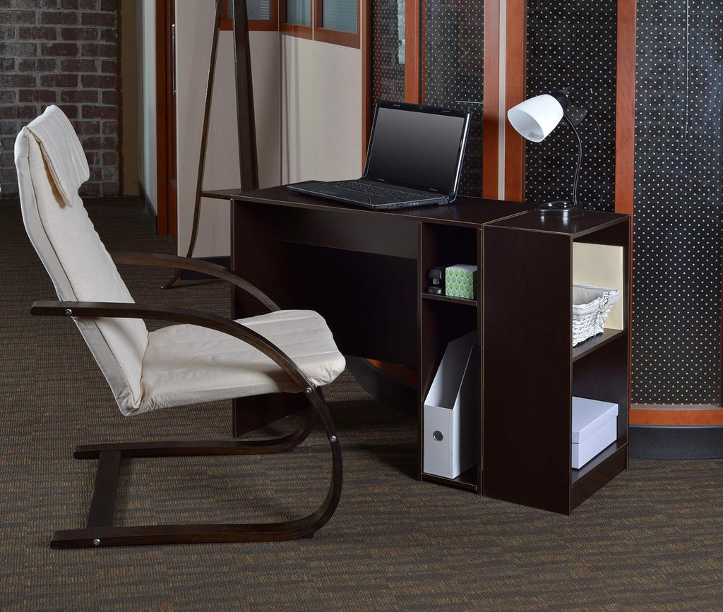 Niche Mia Bentwood Reclining Rocking Chair – Lightweight, Ergonomic & Durable with Washable Cotton Cover, Sturdy Cantilever Frame for Home, Office & Nursery (Mocha Walnut/Beige)