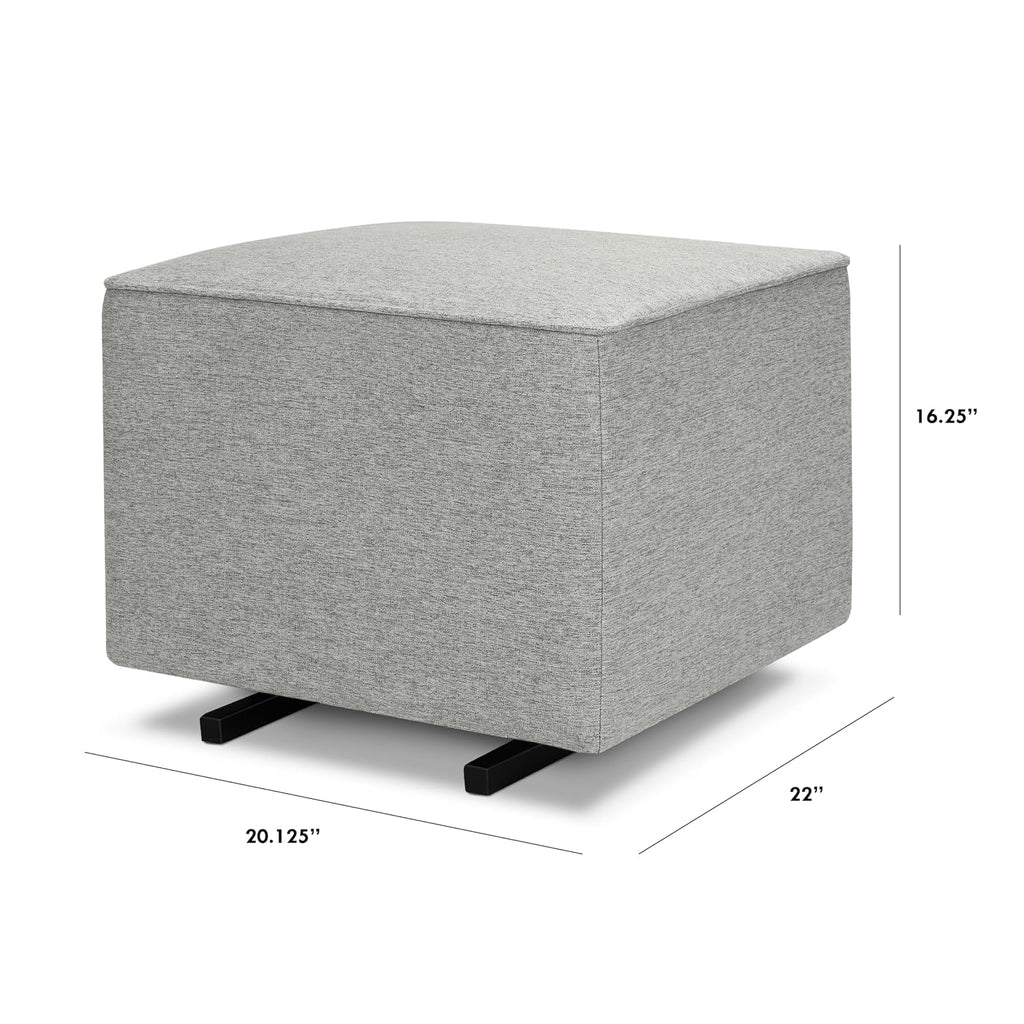 Davinci Universal Gliding Ottoman in Frost Grey, GREENGUARD Gold & CertiPUR-US Certified