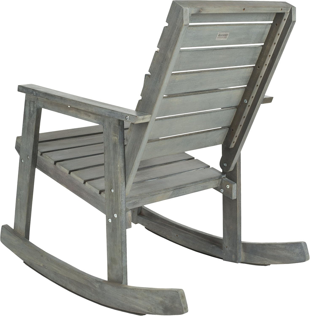 SAFAVIEH Outdoor Collection Alexei Ash Grey Rocking Chair