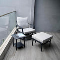 Patio Glider Swivel Rocker Sets: 4Pieces Aluminum Alloy Ensemble with 360° Swivel Rocking Glider Chairs, Rust-Resistant Frame Cushions -Perfect for Decoration (1 Glider chair& 1 Ottoman+1Table)