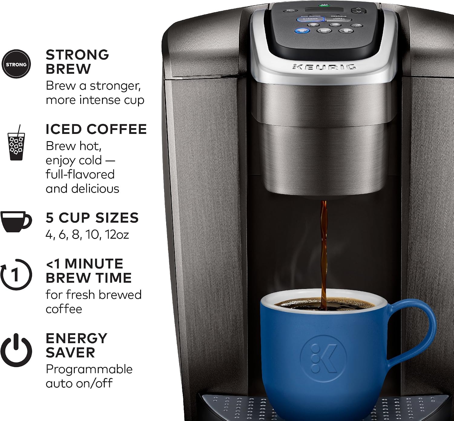 Igloo Automatic Self-Cleaning Portable Electric Countertop Ice Maker Machine with Handle, 26 Pounds in 24 Hours, 9 Ice Cubes Ready in 7 Minutes & Keurig K-Elite Single-Serve K-Cup Pod Coffee Maker