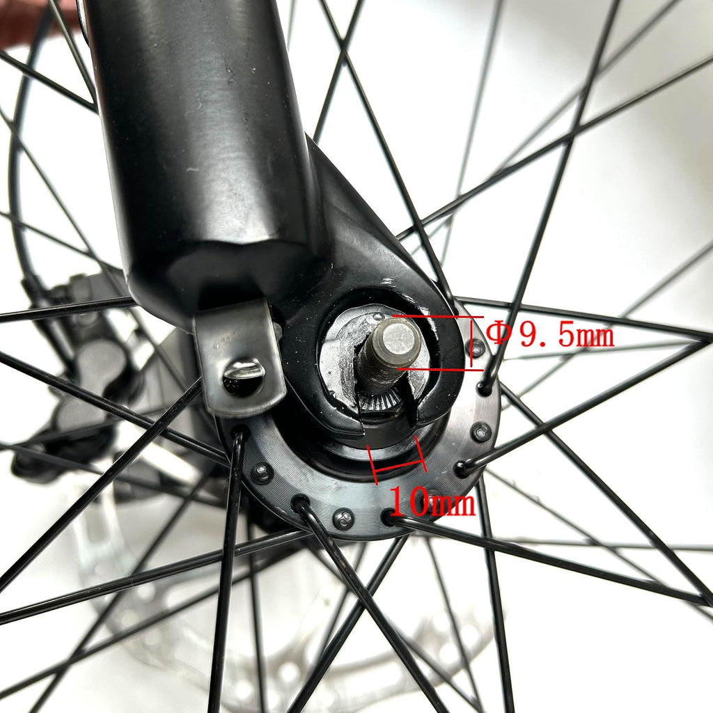 Electric Fat Bike Front Wheel 26''x4.0 with Tire Bearing Hub 12GA Spokes Black Alloy Aluminum Snow Bicycle fatbike Rim Wheel 26 Bolt On