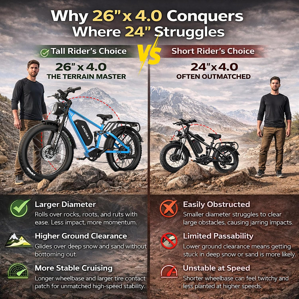 9000W Peak Dual Motor Electric Bike for Adults, 52V/48V 26' Fat Tire Full Suspension, 40-47MPH & 110 Miles, Hydraulic Brakes, UL2849