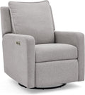 babyGap Harlowe Power Recliner with USB-A & Charging Port by Delta Children - Greenguard Gold Certified – Stain-Resistant Performance Fabric is Oeko-TEX Standard 100 Certified, Ash