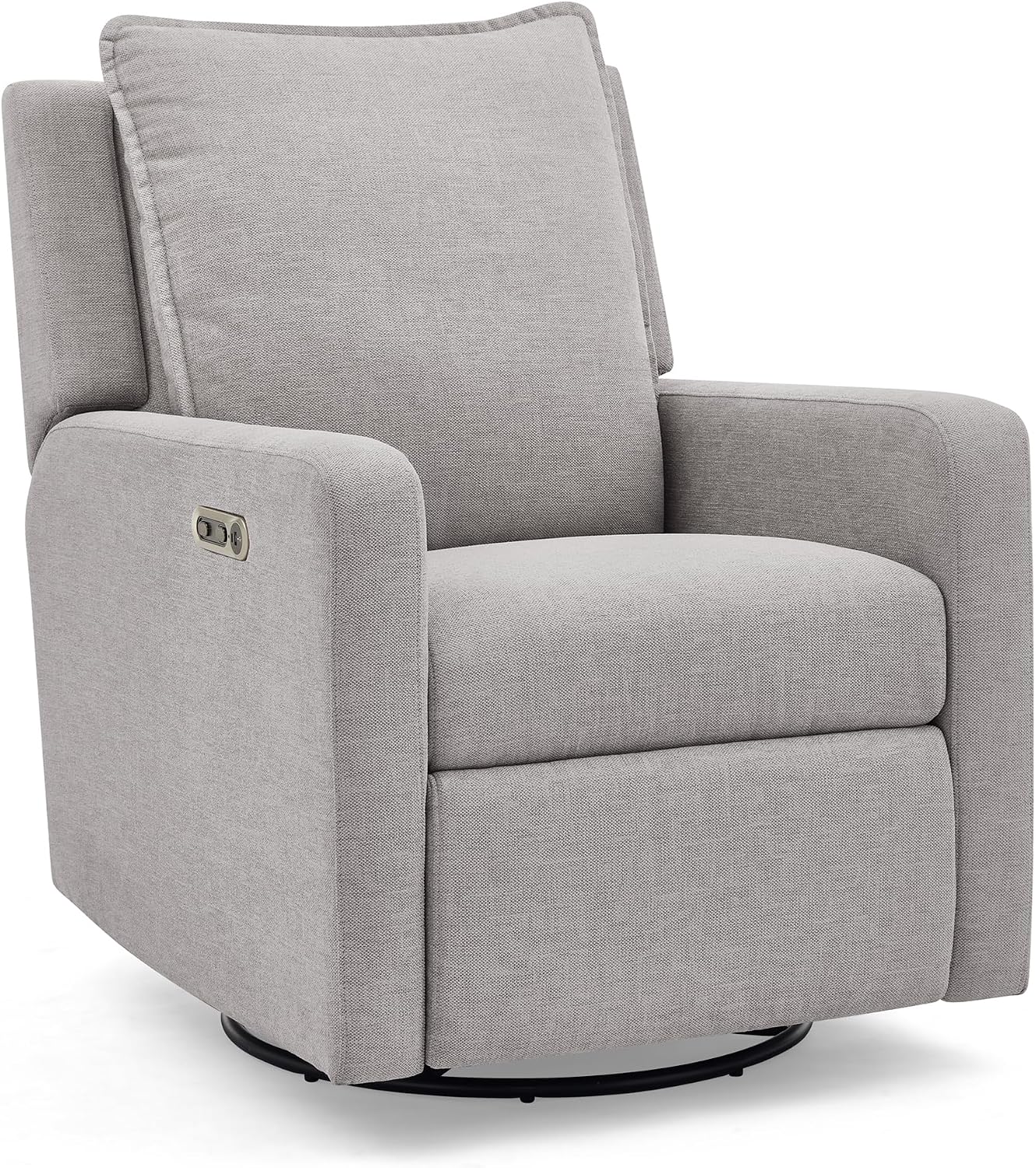 babyGap Harlowe Power Recliner with USB-A & Charging Port by Delta Children - Greenguard Gold Certified – Stain-Resistant Performance Fabric is Oeko-TEX Standard 100 Certified, Ash