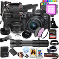 Canon EOS R5 45 MP Full-Frame Mirrorless Camera with 24-50mm & 75-300mm Lenses + 420-800mm Lens + 128GB Extreme Card + Case + Mic + RGB Light + Tripod + More (Content Creator Bundle) (Renewed)