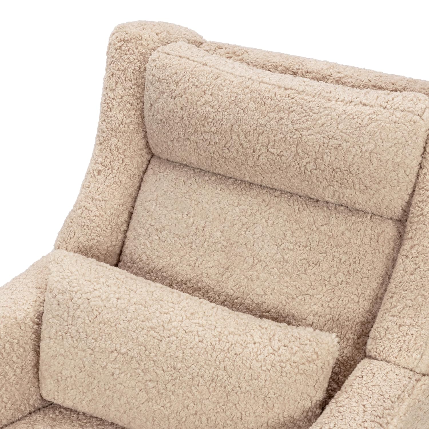 Babyletto Kiwi Plus Power Recliner and Swivel Glider with Power Headrest and USB Port in Chai Shearling, GREENGUARD Gold and CertiPUR-US Certified
