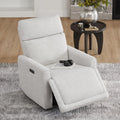 CHITA Power Recliner Chair Swivel Glider with Adjustable Power Headrest, FSC Certified Electronic Modern Nursery Rocking Chair with USB and Type-C Ports, Ivory