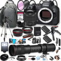 Canon EOS R6 Mark II Mirrorless Camera with 24-105mm Lens + 420-800mm Super Telephoto Lens + 100S Sling Backpack + 64GB Memory Cards, Professional Photo Bundle (42pc Bundle) (Renewed)