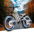 eAhora 2025 Romeo Pro 2 Electric Bike for Adults 4000W Dual Motor Electric Bicycle 46MPH 52V 70Ah 200+Miles Long Range 26 * 4.0 Fat Tire Full Suspension Electric Mountain Bike Gray