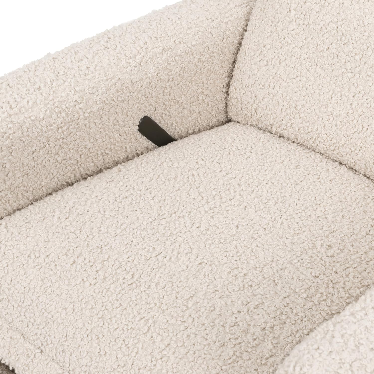 Babyletto Cali Flange Recliner and Swivel Glider in Almond Teddy Loop, Greenguard Gold and CertiPUR-US Certified