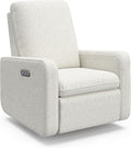 Graco Teddi Power Recliner Swivel Glider, Electronic Power Recline, Oeko-TEX 100 Certified, USB-A & USB-C Charger, Premium Cushioning & Comfort – (Ivory Boucle)