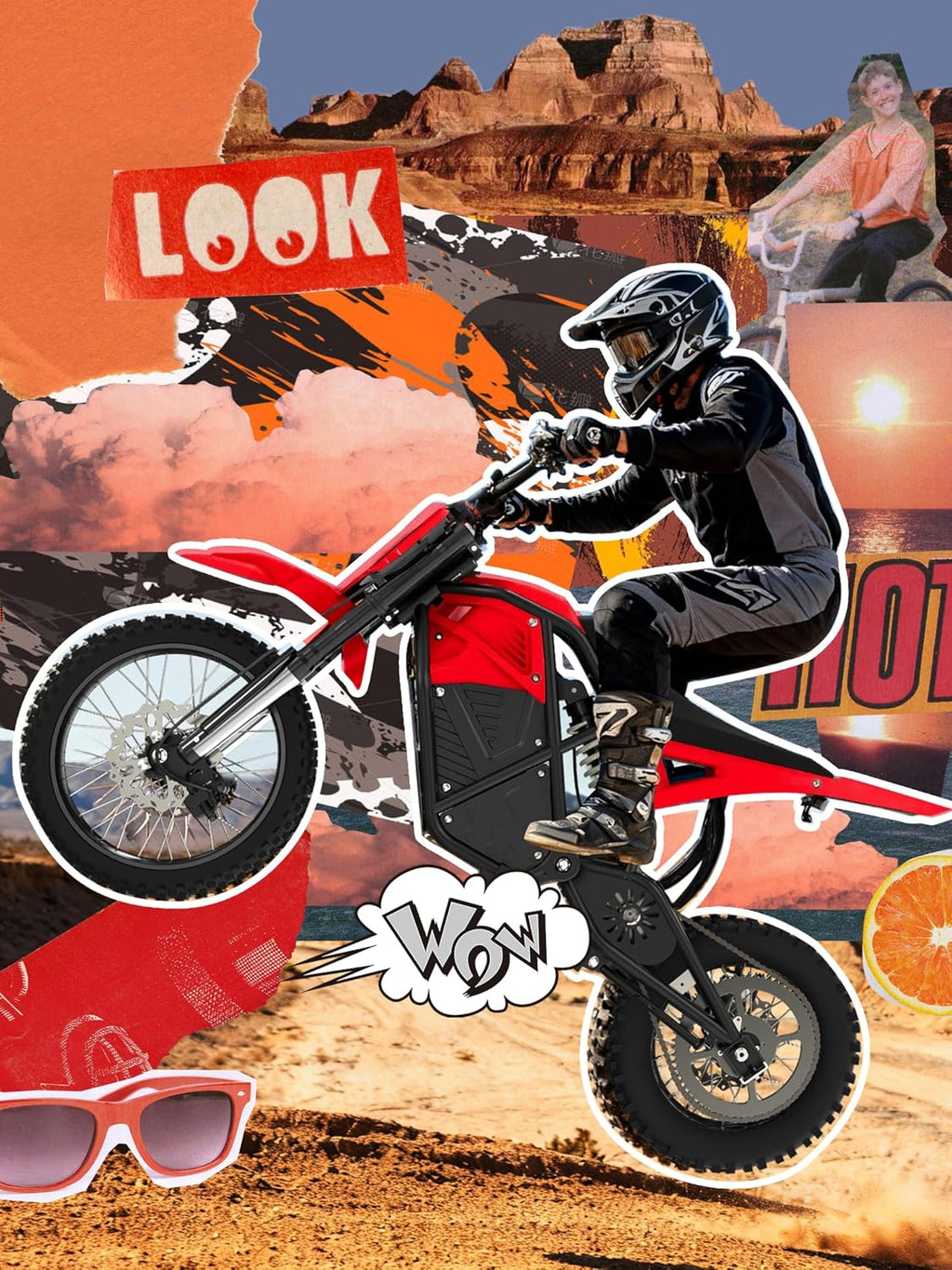 ESKUTE Electric Dirt Bike for Teens Adults, Mid-Drive Motor 3500W Peak, Electric Motorcycle 48V23Ah Battery, Hydraulic Brake，53Mile,38mph, Hydraulic Nitrogen Shock Absorbers, RED