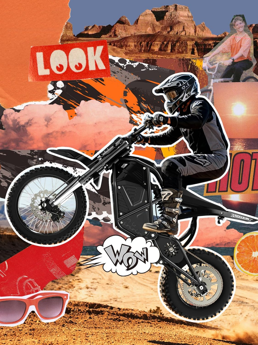 ESKUTE Electric Dirt Bike for Teens Adults, Mid-Drive Motor 3500W Peak, Electric Motorcycle 48V23Ah Battery, Hydraulic Brake，53Mile,38mph, Hydraulic Nitrogen Shock Absorbers, Black with Helmet