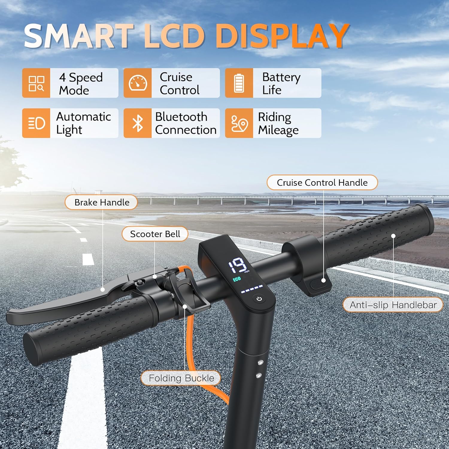 Aovowheel Electric Scooter for Adults, Folding E Scooter with 250W-500W Motor 16-24 Mph Top Speed, Max 15-60Miles Long Range,6.5''/8.5''/10''/14'' Solid Tires Commuting Scooters, Dual Brakes
