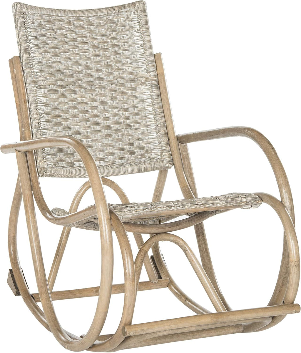 SAFAVIEH Home Collection Bali Antique Grey Rocking Chair