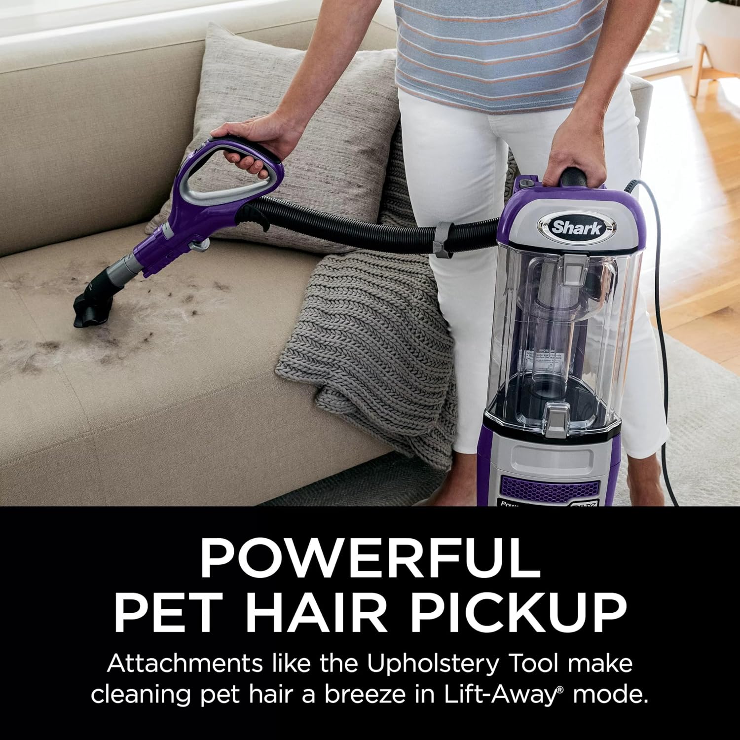 Shark NV586 Powerful Navigator Powered Lift-Away Upright Vacuum for Hardwood Tile Carpet Multi-Surface NV586 (Renewed)