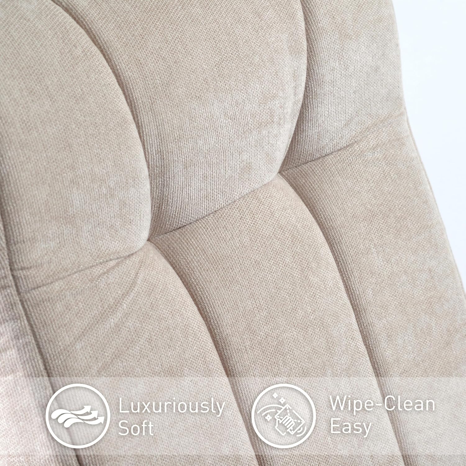 Glider Rocking Chair Nursery with Ottoman Smooth Rocking Motion, Easy to Assemble, Solid Hardwood Base Indoor Adult(Cream White)