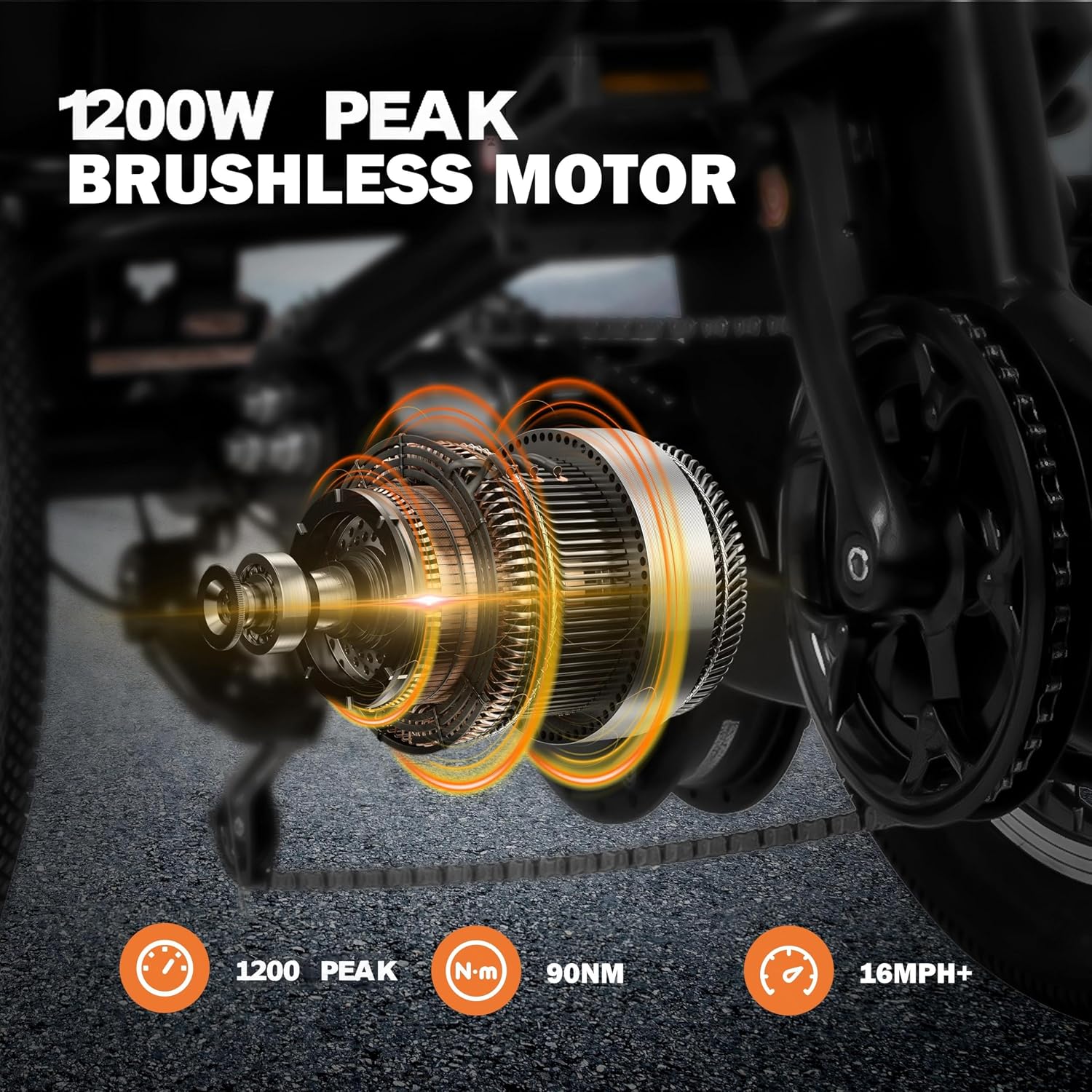 ACTBEST Triker Electric Bike, Peak 1200W Brushless Motor Folding Trike Ebike, 748.8Wh Removable Battery,Up to 70 Miles,Step-Thru 3 Wheel Electric Bicycle,20X3.0 Fat Tire Tricycle for Adults