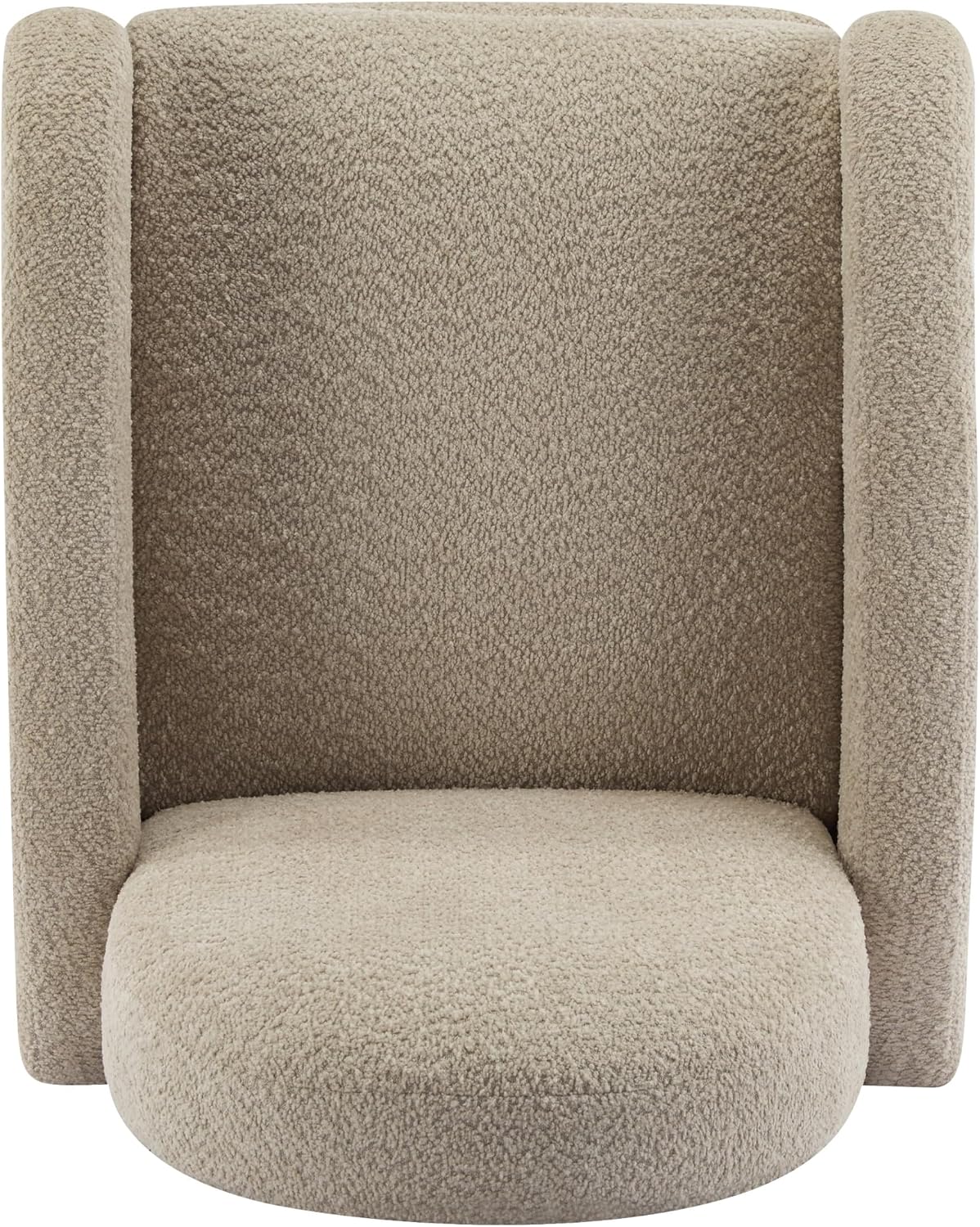 GDFStudio Swivel Glider Recliner Chair Nursery Rocker Recliner Chair with Boucle Upholstered High Back Single Seat Sofa Chair with Deep Seat Manual Nursing Reclining for Living Room, Almond