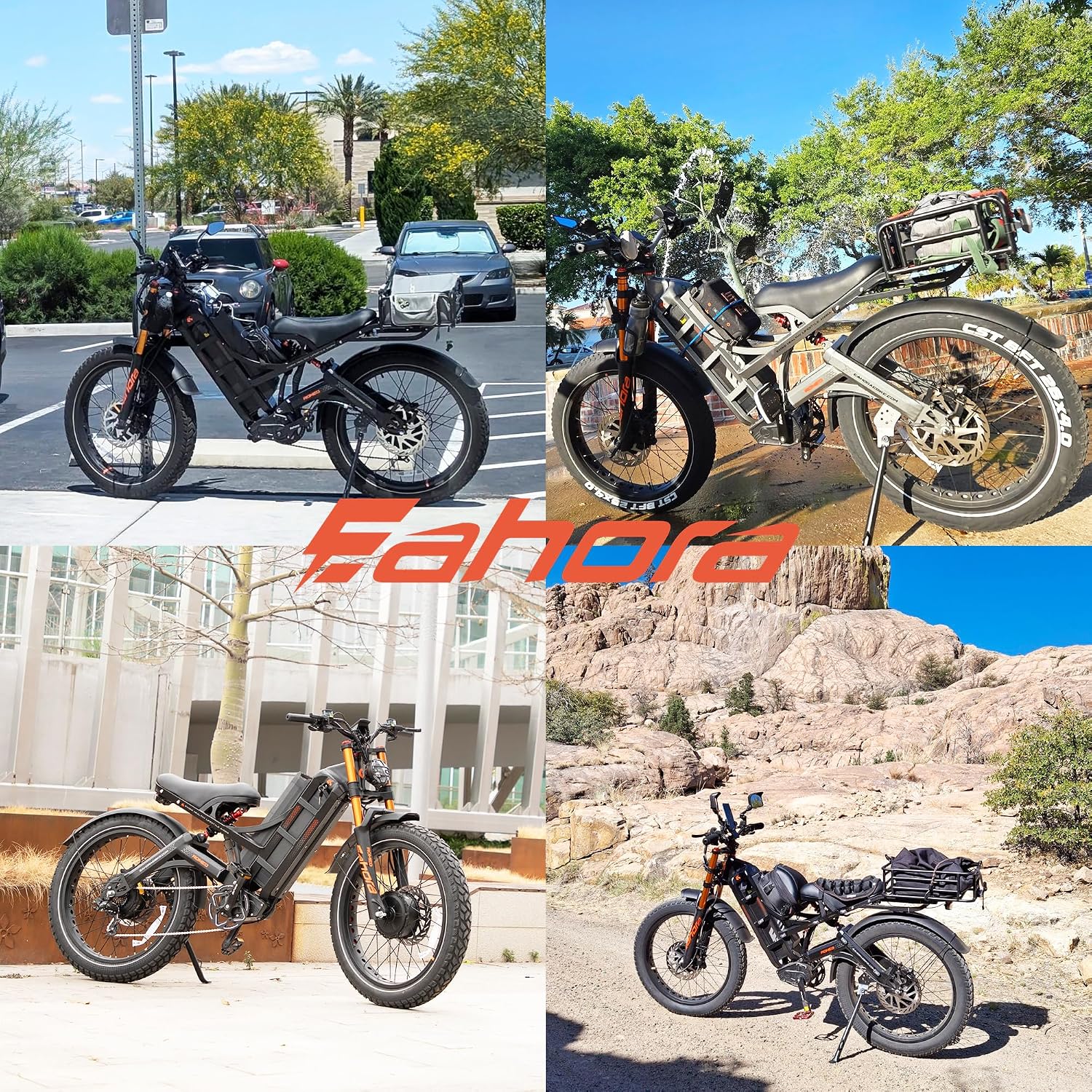 eAhora 2026 Romeo Pro3/2 50/46Mph Ebike 5600/4000W Dual Motor 200+Miles Electric Bike for Adults, 52V/70Ah 60V/80Ah Long Range 26 * 4.0' Fat Tire Full Suspension Electric Mountain Bike