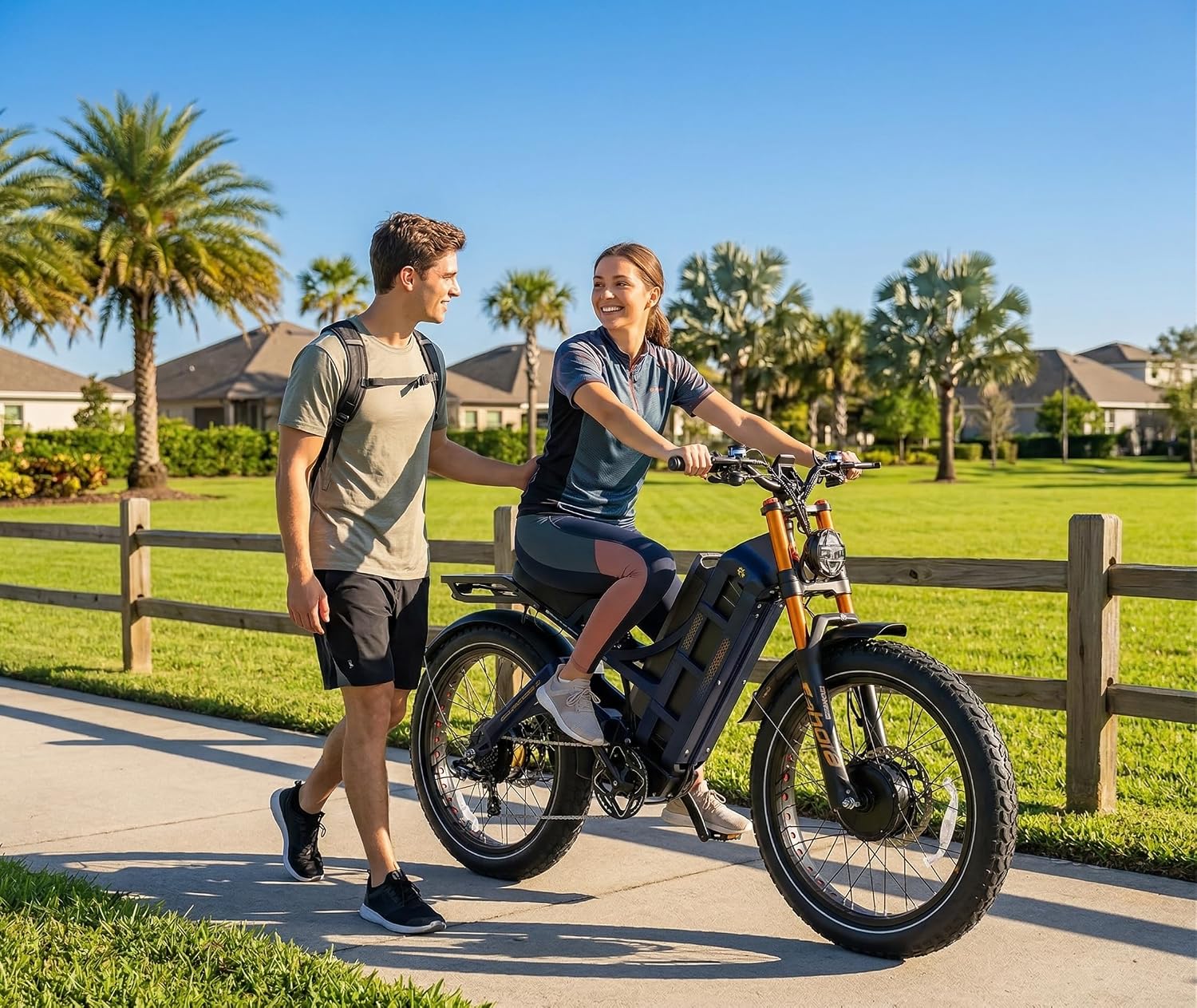 eAhora Romeo Pro 3 Electric Bike for Adults, 5600W 50MPH Dual Motor Ebike, 60V 80AH 250Miles Long Range Electric Bike, 26' *4.0 Fat Tire Electric Mountain Bike Full Suspension Off-Road E-Bike