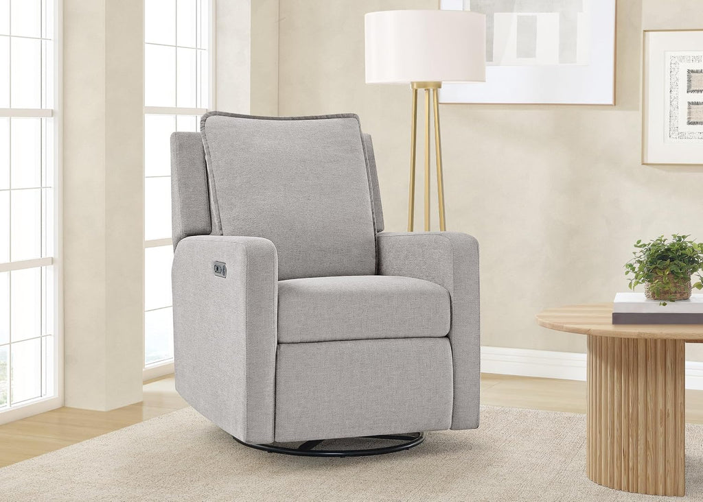 babyGap Harlowe Power Recliner with USB-A & Charging Port by Delta Children - Greenguard Gold Certified – Stain-Resistant Performance Fabric is Oeko-TEX Standard 100 Certified, Ash