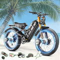 eAhora Romeo Pro 2 ebike-[2026 Latest] 46 MPH 4000W Dual Motor Ebike,52v 70Ah 200 Miles Long Range Electric Bike for Adults，26' Fat Tire Full Suspension Mountain Bike,Off-Road Fastest Electric Bike