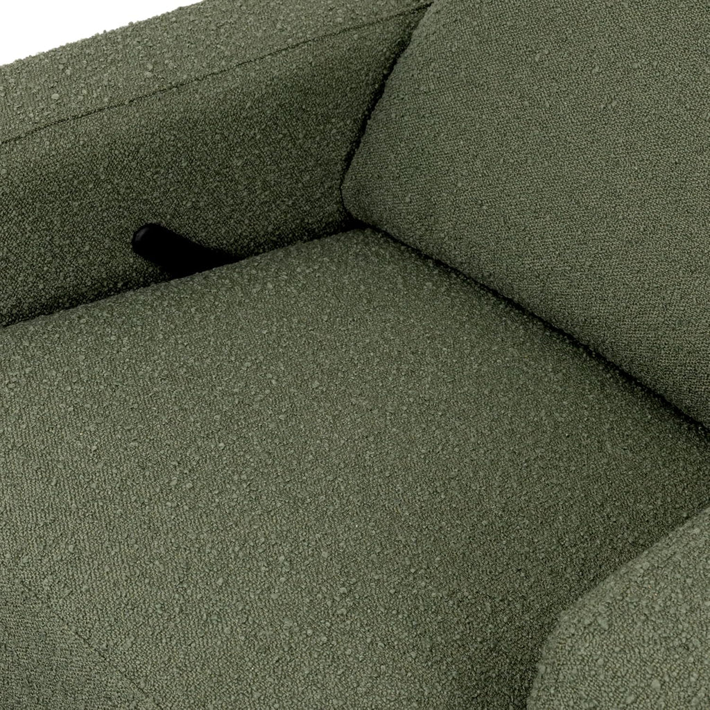 Namesake Crewe Glider Recliner Nursery Chair - GREENGUARD Gold & Certi-PUR US Certified Rocker Recliner - Glider Rocking Chair for Nursery & Living Room - Manual, 360° Swivel, Olive Boucle