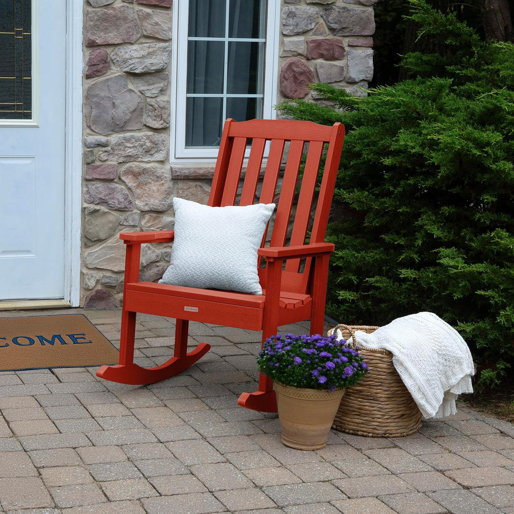 Highwood Lehigh Rocking Chair, Rustic Red