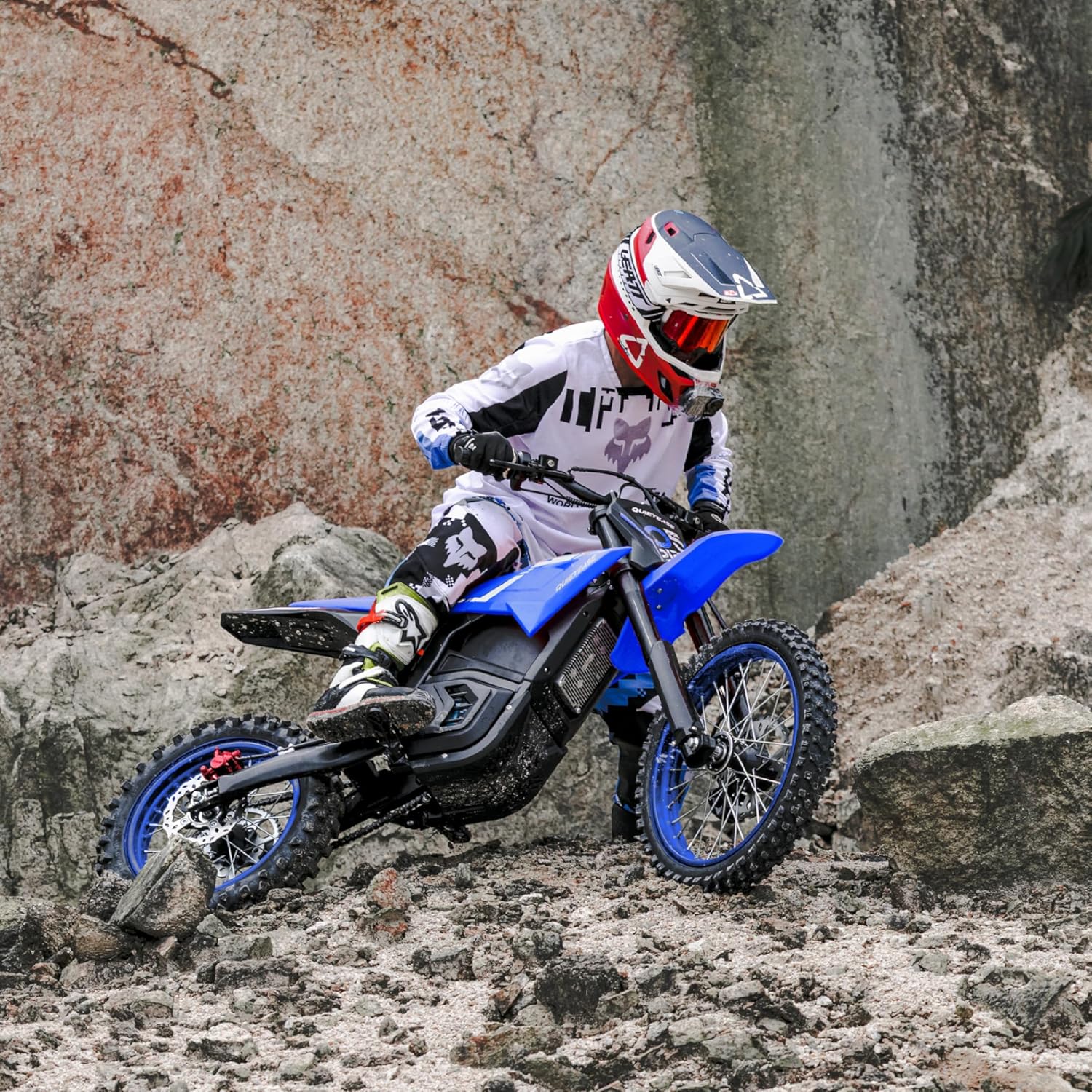 Electric Dirt Bike for Adults Teens, 3000W Brushless 220Nm Motor - 45° Slope, 38 MPH, 48V/23.4Ah Removable Battery, Dual Hydraulic Brakes & Full Suspension Electric Motorcycle for Age 13+