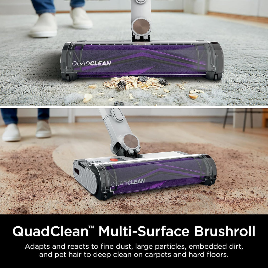 Shark R-IW1111 Detect Pro Cordless HEPA QuadClean Multi-Surface Stick Vacuum, Grey/Brass - Certified Refurbished