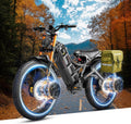 eAhora 2025 Romeo Pro 2 Electric Bike for Adults 4000W Dual Motor Electric Bicycle 46MPH 52V 70Ah 200+Miles Long Range 26 * 4.0 Fat Tire Full Suspension Electric Mountain Bike with Rack+Bag Black