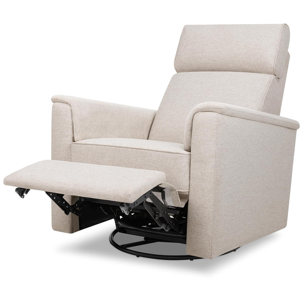 Namesake Willa Plus Power Glider Recliner w/Power Headrest in Performance Beach Eco-Weave, Water Repellent and Stain Resistant, Greenguard Gold and CertiPUR-US® Certified