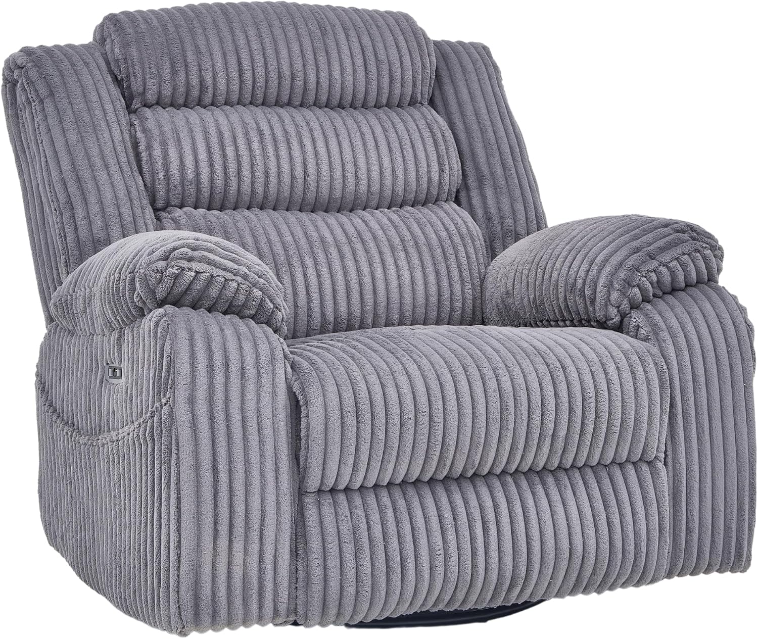 JUUXO Extra Wide Power Swivel Rocking Recliner for Adults with Heat Massage, USB & Type-C Charging, Electric Glider Rocker Chair for Living Room Nursery Bedroom Office