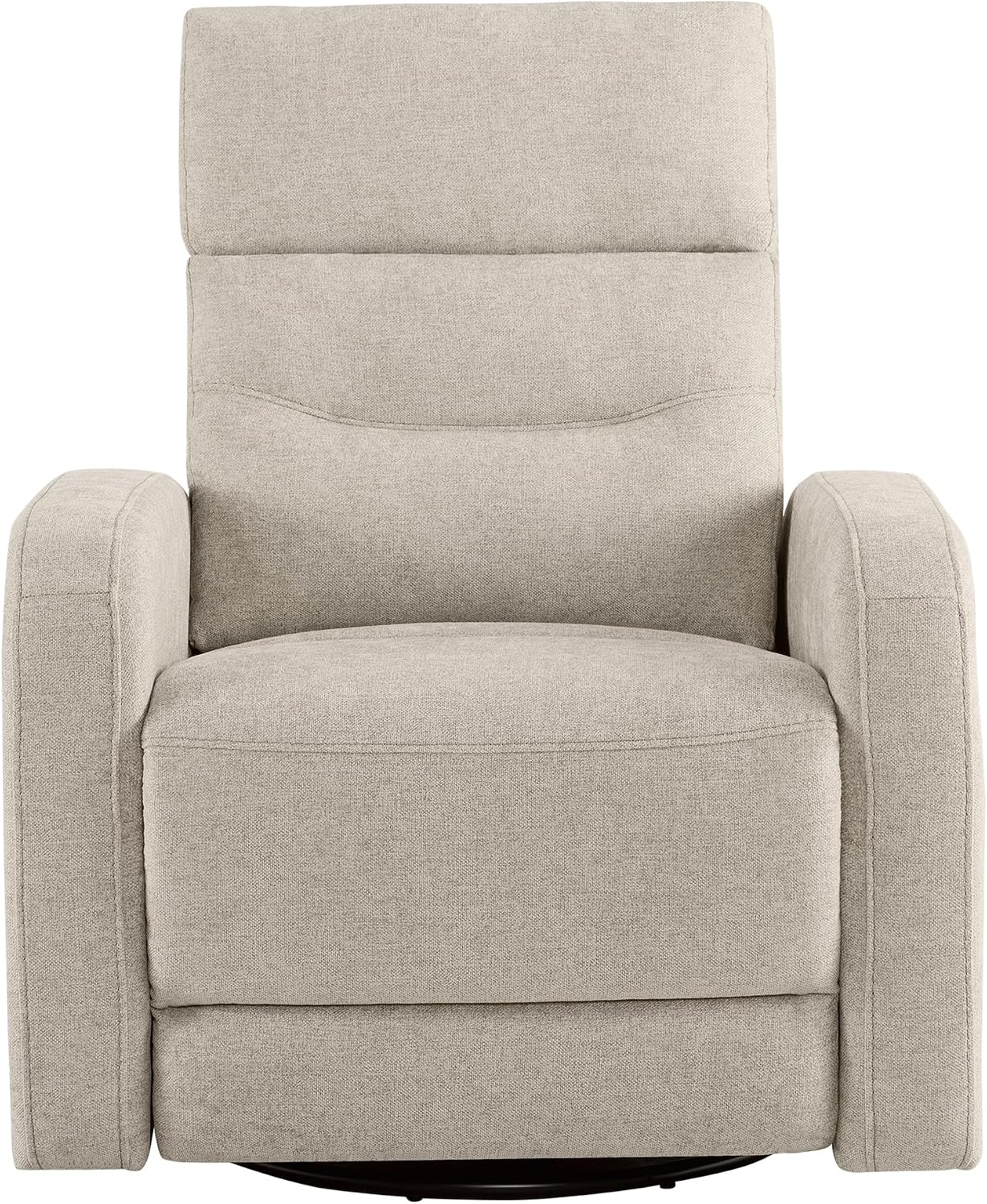 Watson & Whitely Swivel Power Recliner with Adjustable Headrest, Recliner Chairs for Adults, Small Glider Rocker for Living Room, Fabric in Khaki
