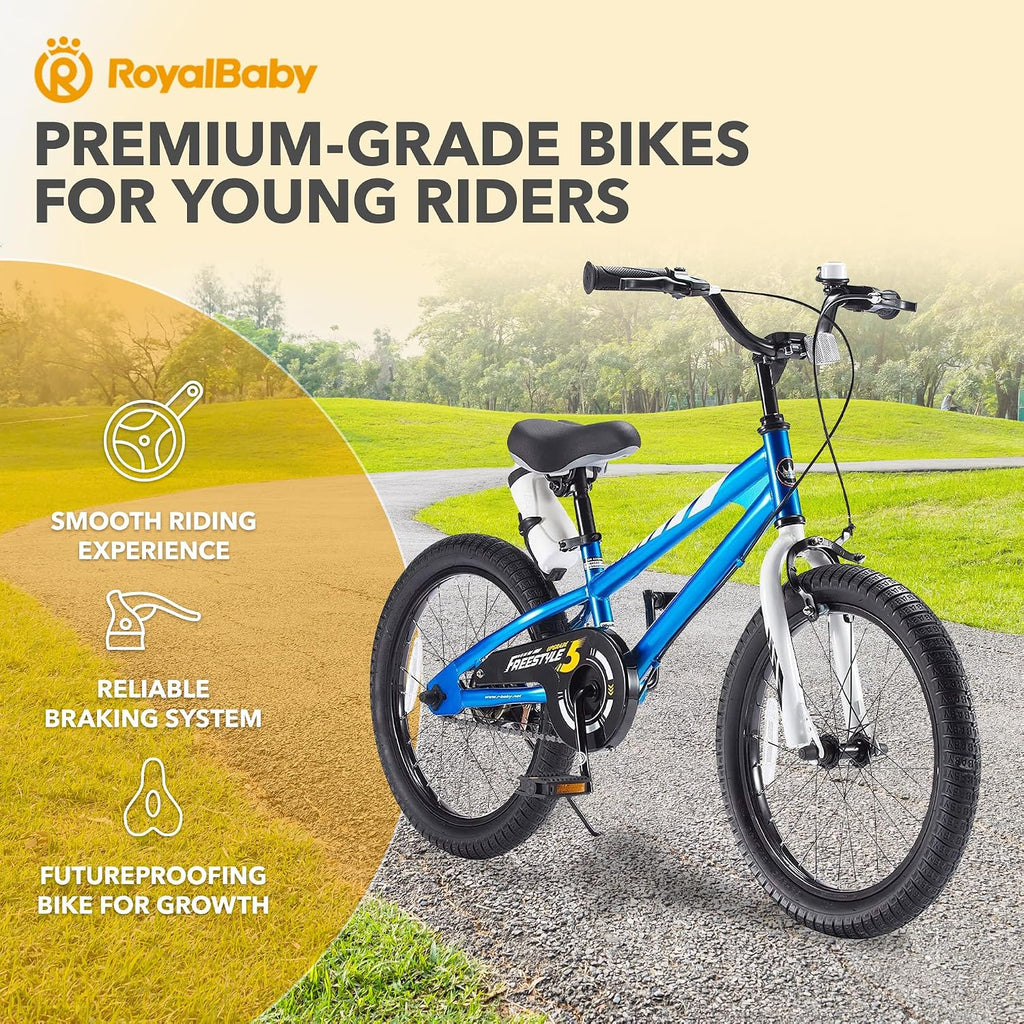 RoyalBaby Kids Bike with Dual Handbrake for Beginners,12 14 16 18 20 Inch Bicycle for Boys & Girls Ages 3-10 Years