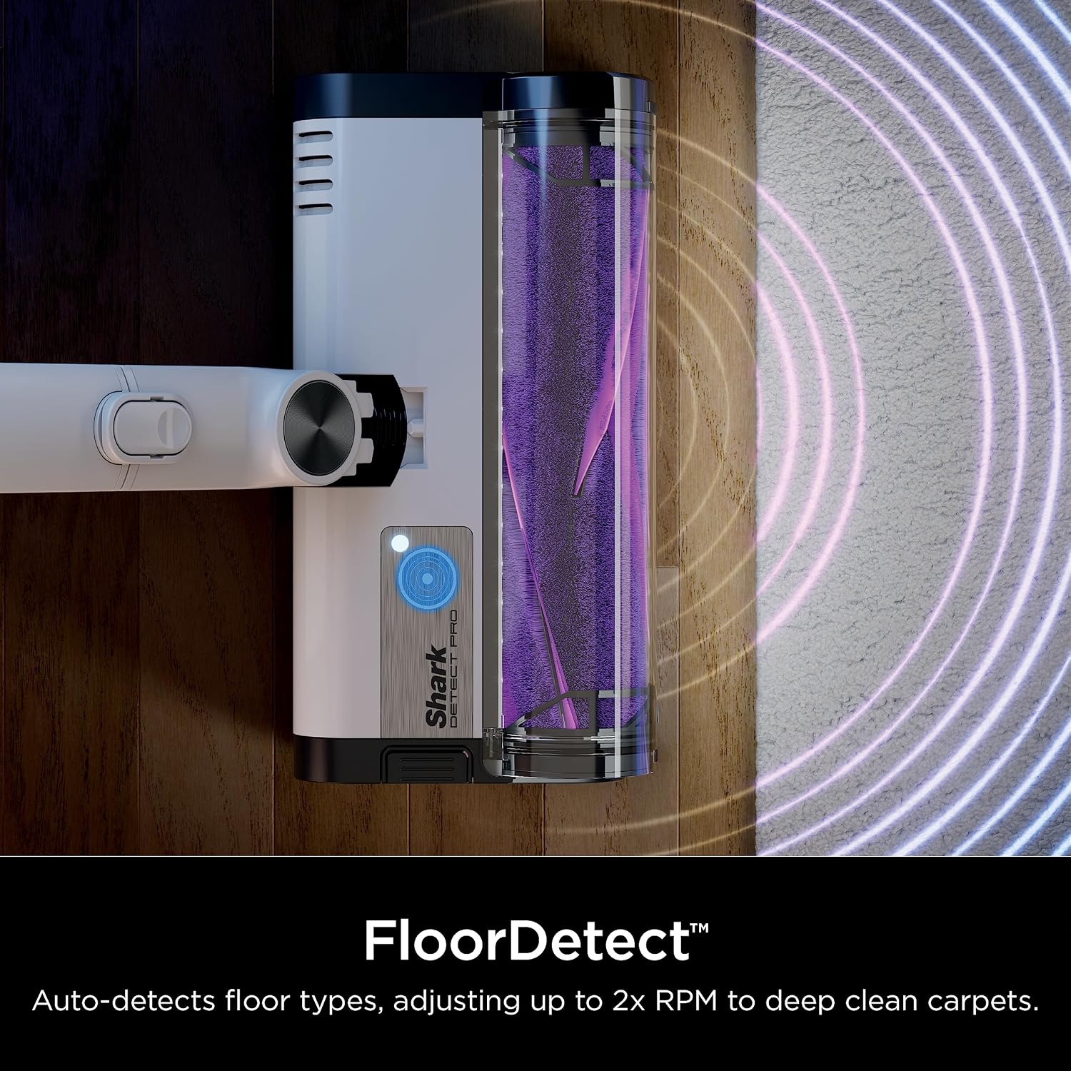 Shark R-IW1111 Detect Pro Cordless HEPA QuadClean Multi-Surface Stick Vacuum, Grey/Brass - Certified Refurbished