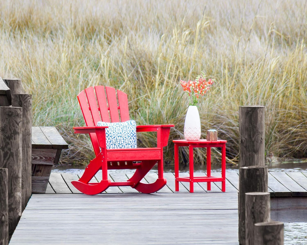 POLYWOOD® Palm Coast Adirondack Rocking Chair, Mahogany