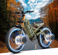 eAhora 2025 Romeo Pro 2 Electric Bike for Adults 4000W Dual Motor Electric Bicycle 46MPH 52V 70Ah 200+Miles Long Range 26 * 4.0 Fat Tire Full Suspension Electric Mountain Bike Green