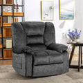 Recliner Chair Rocker Modern Ergonomic Lounge Degree Single Sofa Seat Living Room Lounge Recliners (Dark Gray A - Flannel)