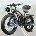 Peak 9000W Dual Motor Ebike - Ebike for Adults 58V Max-Output 36AH Battery 47MPH Fast Electric Bike 105 Miles 7-Speed 24' Fat Tire EBike for Mountain