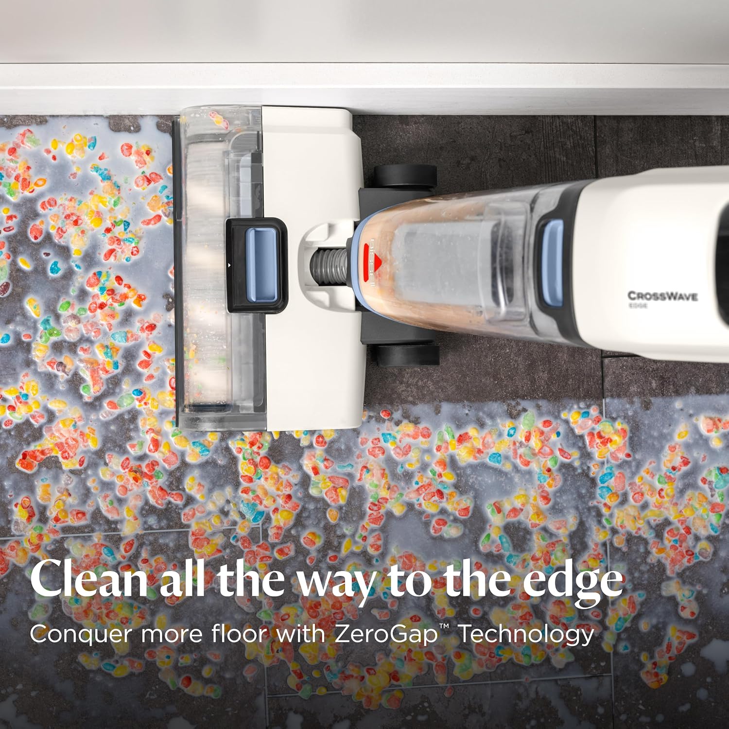 Bissell CrossWave Edge Floor Cleaner, Wet Dry Vacuum Mop with Zero-Gap Edge Technology & Powerful Suction for Tile Floors and Stain Removal, 4111A