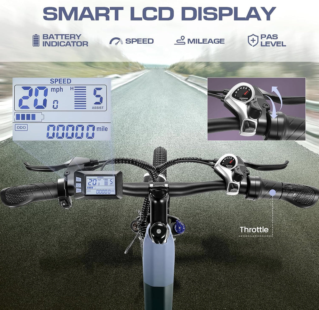 Wooken Gale 1500W Electric Bike 26' x 4.0 Fat Tire Electric Bike, EBike for Adults with 48V 720WH Removable Battery, Up to 60Miles Ebikes,7 Speed,SGS Certified to UL2849