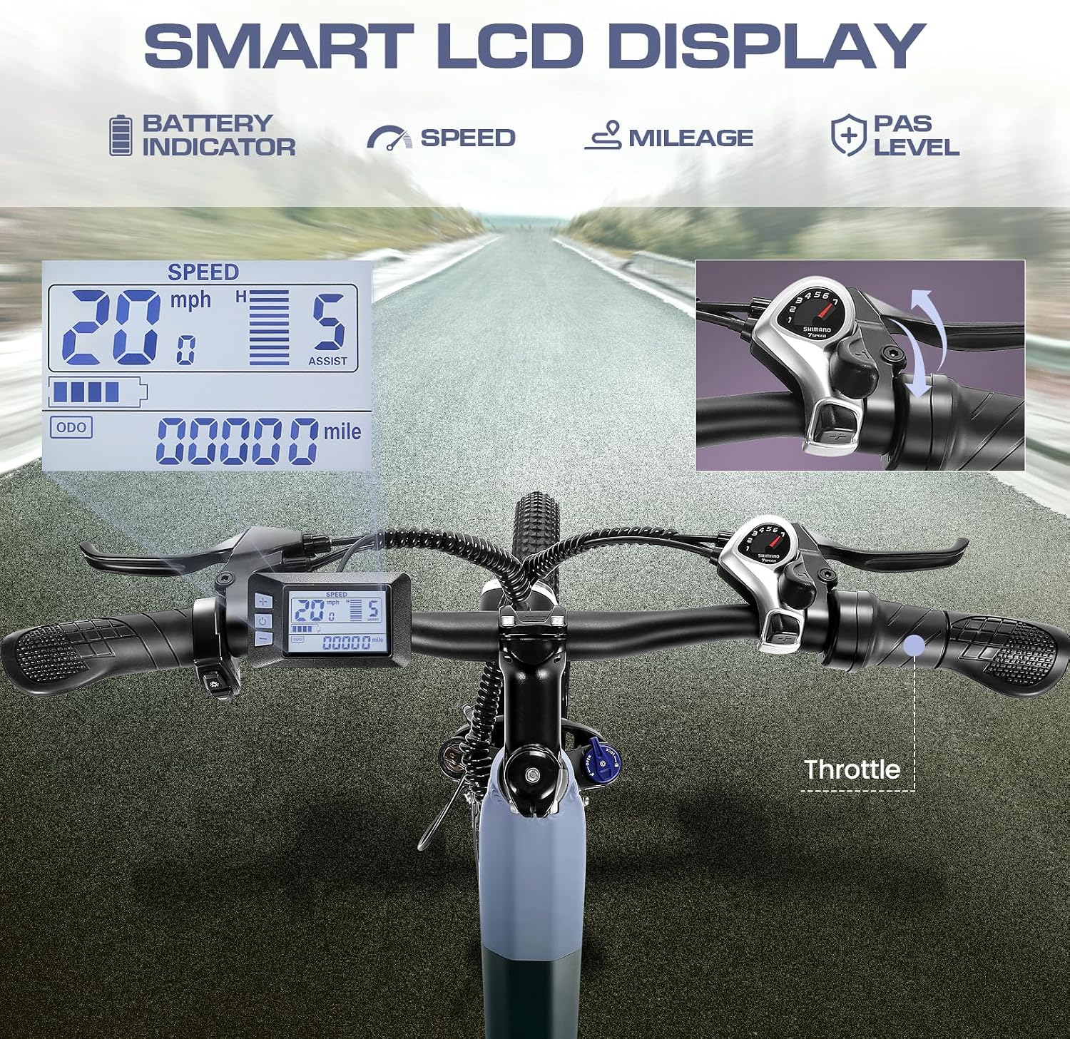 Wooken Gale 1500W Electric Bike 26' x 4.0 Fat Tire Electric Bike, EBike for Adults with 48V 720WH Removable Battery, Up to 60Miles Ebikes,7 Speed,SGS Certified to UL2849