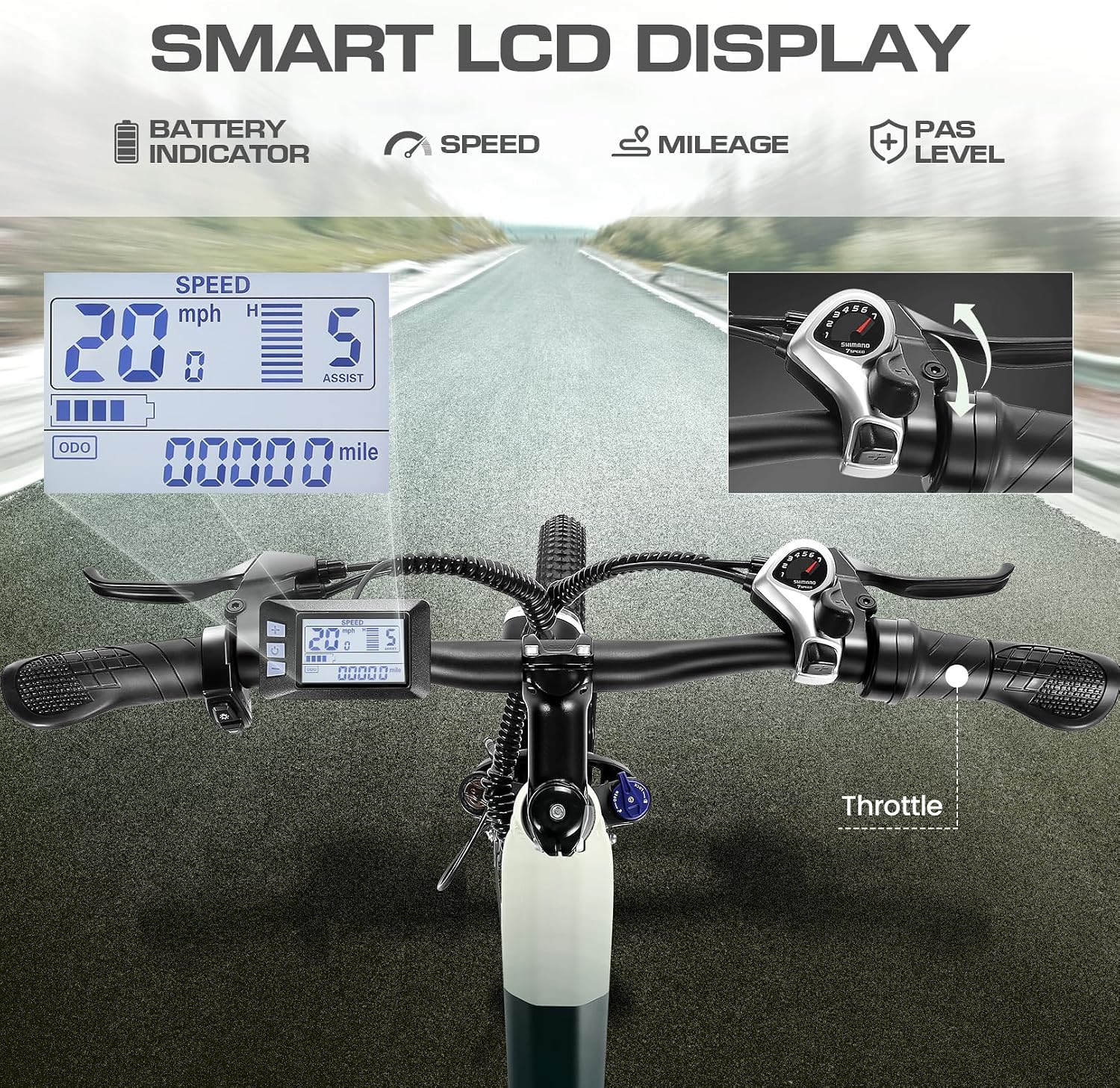 Wooken Gale 1500W Electric Bike 26' x 4.0 Fat Tire Electric Bike, EBike for Adults with 48V 720WH Removable Battery, Up to 60Miles Ebikes,7 Speed,SGS Certified to UL2849