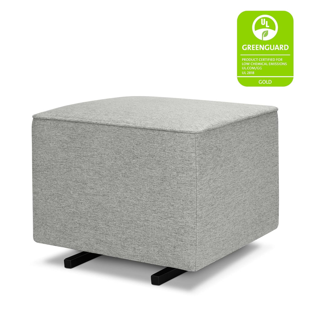 Davinci Universal Gliding Ottoman in Frost Grey, GREENGUARD Gold & CertiPUR-US Certified
