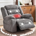 JUUXO Extra Wide Power Swivel Rocking Recliner for Adults with Heat Massage, USB & Type-C Charging, Electric Glider Rocker Chair for Living Room Nursery Bedroom Office