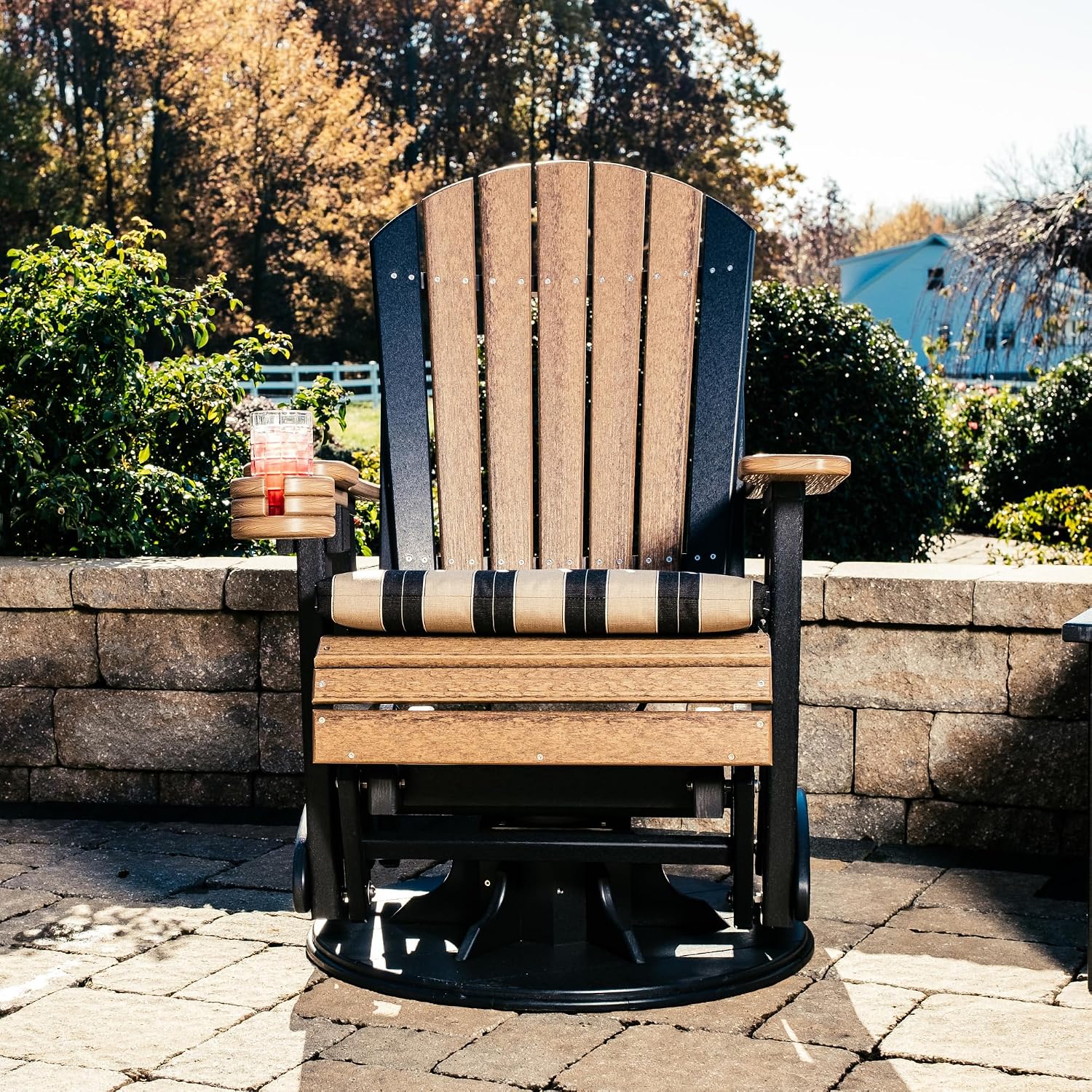 LuxCraft 2' Adirondack Swivel Glider - Available in 14 Colors, Dove Gray and Slate