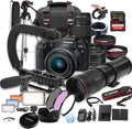 Canon EOS RP Camera Bundle with 24-50mm + 75-300mm + 420-800mm Super Telephoto Lens +128GB Extreme Speed, U-Grip, Microphone, LED Light, Spare Battery, Filter Kit, More (Extreme Pro-Bundle) (Renewed)